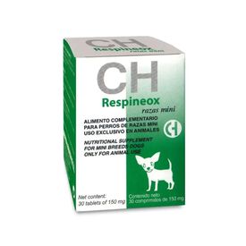 Respineox razas mini 30 comprimidos suplemento que ayuda a aliviar la tos seca y facilitar la expulsi&oacute;n de mucosidad Chemical Ib&eacute;rica