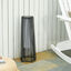 Outsunny Lámpara de Pie de Mimbre Ratán de Energía Solar con LED 0,8 W Interruptor de Control de Luz Automático Decoración para Exterior Ø21,5x61 cm Negro, , large indicador imagen numero 2