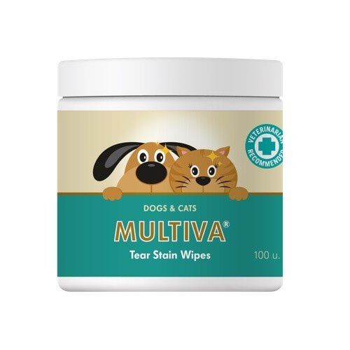 Vetnova MULTIVA Tear Stain Wipes limpiador de ojos para perros y gatos, , large Imagen numero 1