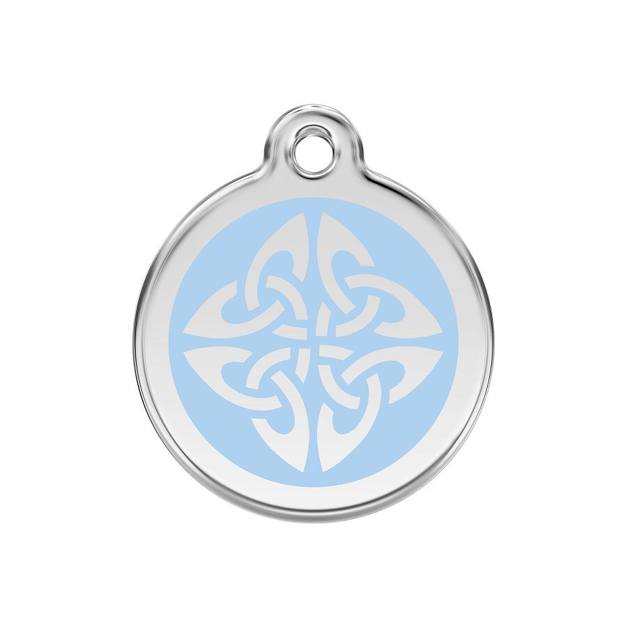 Placa identificativa Acero Inoxidable Esmalte Flechas Tribales Azul Claro para perros, , large Imagen numero 1