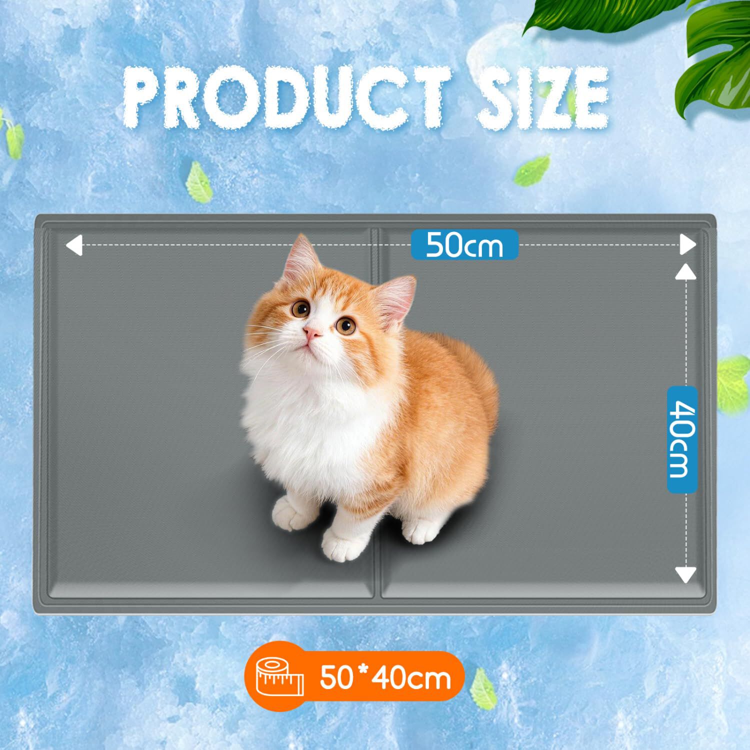 Nobleza Alfombra Refrescante para Gatos &ndash; Gel Auto-refrigerante No T&oacute;xico, Activado por Presi&oacute;n, 40x50 cm, Gris, , large Imagen numero 2