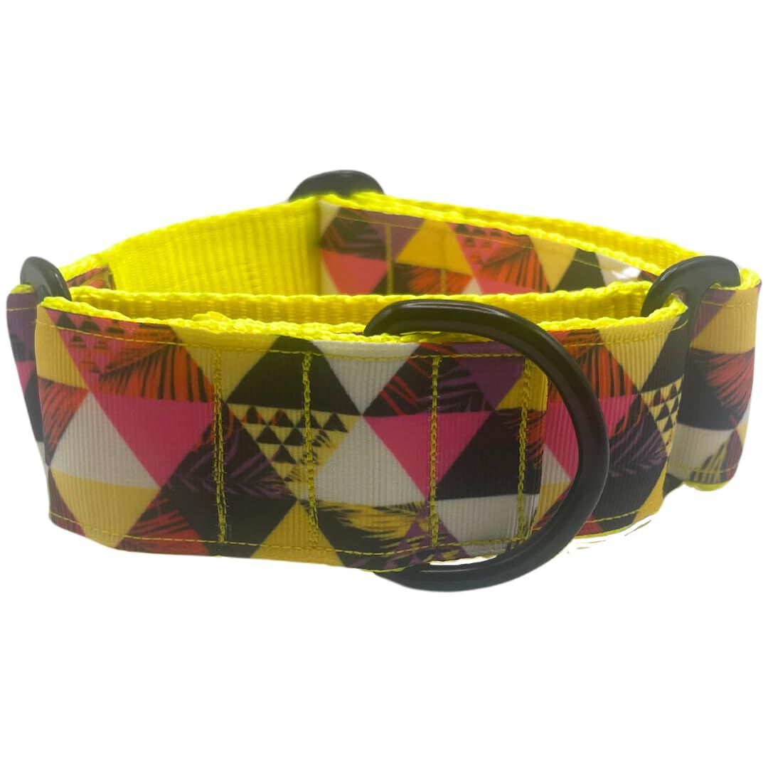 EGV - Collar Martingale 4 cm ancho, Collar galgo hecho a mano en Espa&ntilde;a (Triangulos), , large Imagen numero 1