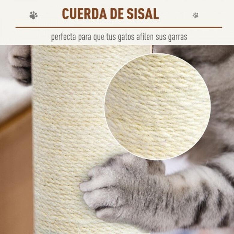 Rascador PawHut con plataforma Sisal natural color Beige, , large image number null