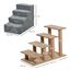 PawHut Escalera de 4 peldaños Gris para mascotas, , large indicador imagen numero 3
