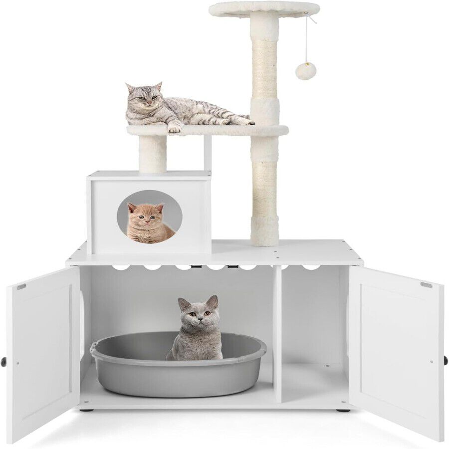 Costway Casa de Madera para Gatos