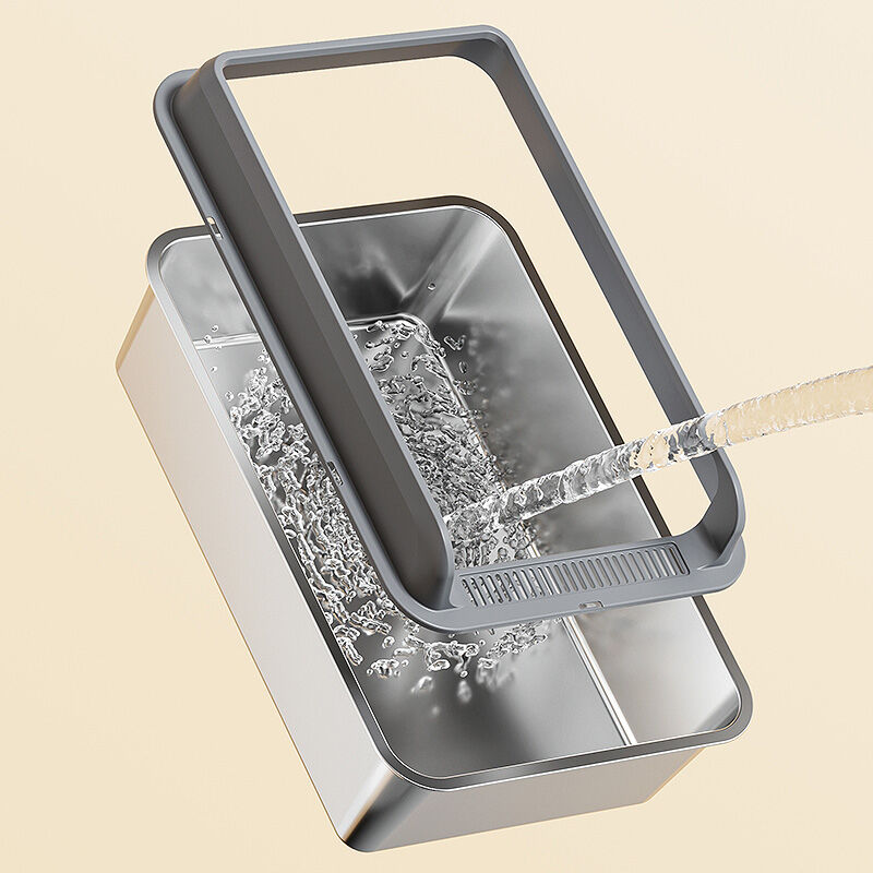 FreshPaw Arenero Grande de Acero Inoxidable para Gatos 70 &times; 50 &times; 29,5 cm, Entrada por el Lado Corto, Bandeja Higi&eacute;nica Antisalpicaduras para Gatos Grandes, con Pala y Arena de Tofu FUKUMARU 2,7 kg de Regalo, , large Imagen numero 4
