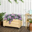 Outsunny Jardinera con Ruedas Madera Natural, , large indicador imagen numero 2