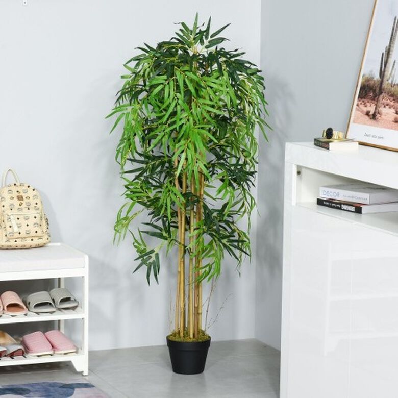 Planta de bambú artificial de decoración color Verde thumbnail