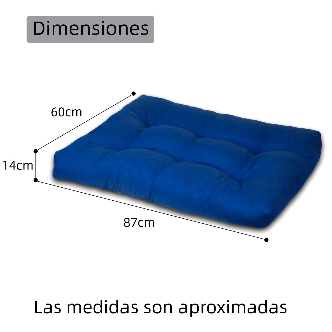 HOME MERCURY- Cama de Mascota, Colch&oacute;n para Perro, Colchoneta Reversible Estampada Relleno de Espuma para Interior y Exterior. (Medium, Azul), , large Imagen numero 4
