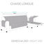 Cubre Sofá Protector Antimanchas acabado aterciopelado Marfil Chaise Longue Derecho 240 cm (250-300 cm), , large indicador imagen numero 6