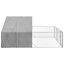 vidaXL Caseta perros exterior con corral 4x3x1,9 m acero galvanizado, , large indicador imagen numero 4
