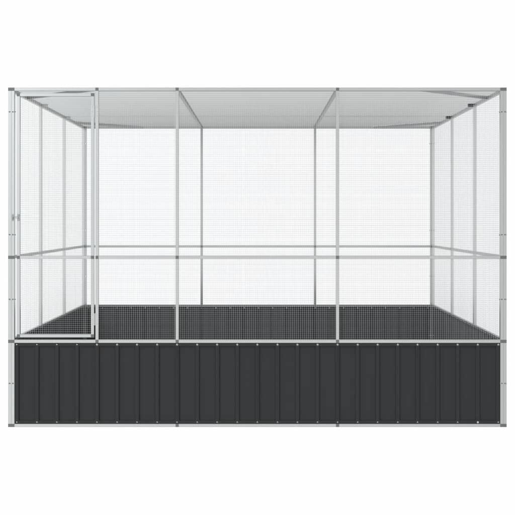 vidaXL Pajarera acero plateado para pájaros thumbnail