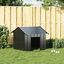 vidaXL Caseta para perros con techo acero galvanizado 83x130x85 cm, , large indicador imagen numero 7