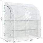 Invernadero Outsunny con estantes para pared color Blanco, , large image number null