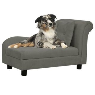 Sofá con cojín para perros color Gris
