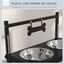 PawHut Comedero Elevado para Perros Cuenco para Perros con 2 Tazones de Acero Inoxidable Altura Ajustable y 1 Placa de Metal en Forma de Hueso 40,5x22x39 cm Negro, , large indicador imagen numero 4