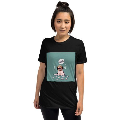 Mascochula camiseta mujer melasuda personalizada con tu mascota negro thumbnail