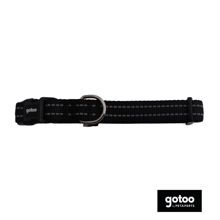 Gotoo Collar de nylon reflectante negro para perros, , large Imagen numero 2