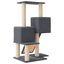 vidaXL Rascador para gatos con postes de sisal gris oscuro 82 cm, , large indicador imagen numero 4