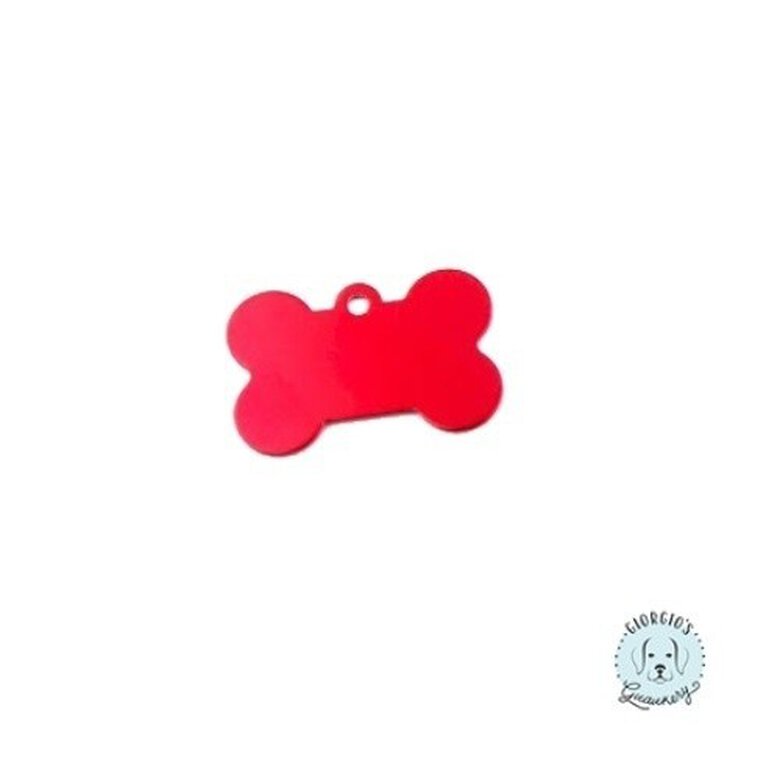 Chapa hueso para perro color Rojo, , large image number null