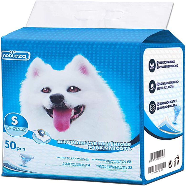 Nobleza 50 Empapadores Alfombrilla higiénica de Entrenamiento Ultraabsorbente para perros thumbnail