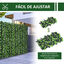 Outsunny Seto Artificial en Rollo 3x1 m Pantalla de Cerca de Privacidad para Balcón Valla Jardín Exterior Planta Decorativa de Pared PE Verde, , large indicador imagen numero 4