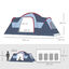 Outsunny Tienda de camping grande gris con bolsa de Transporte, , large indicador imagen numero 3