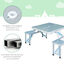 Outsunny Mesa Maleta de Camping Plegable Portátil con 4 Asientos y Agujero para Sombrilla, , large indicador imagen numero 4