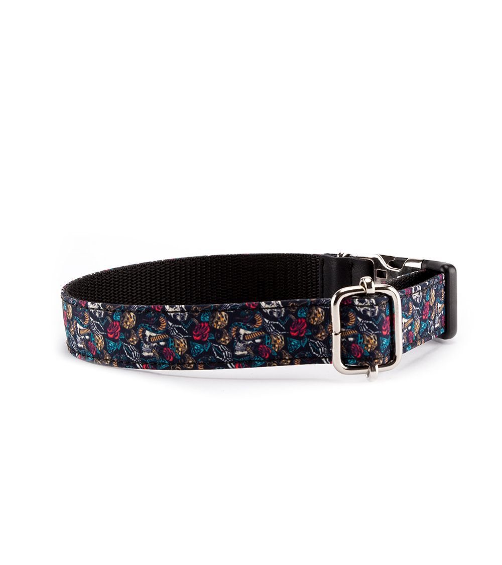 Pamppy funny evan skulls collar de algod&oacute;n y poli&eacute;ster multicolor para perros, , large Imagen numero 2