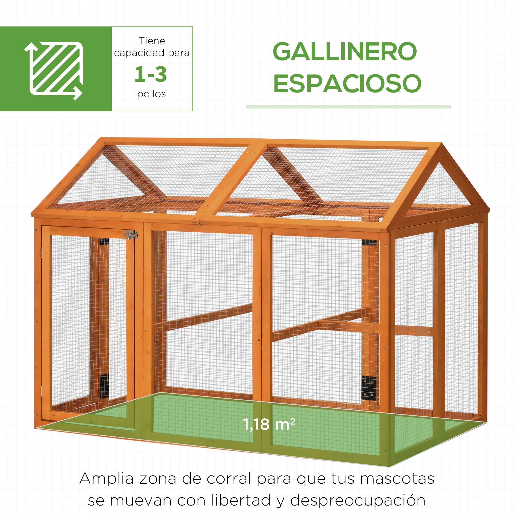 PawHut Gallinero Madera Natural thumbnail