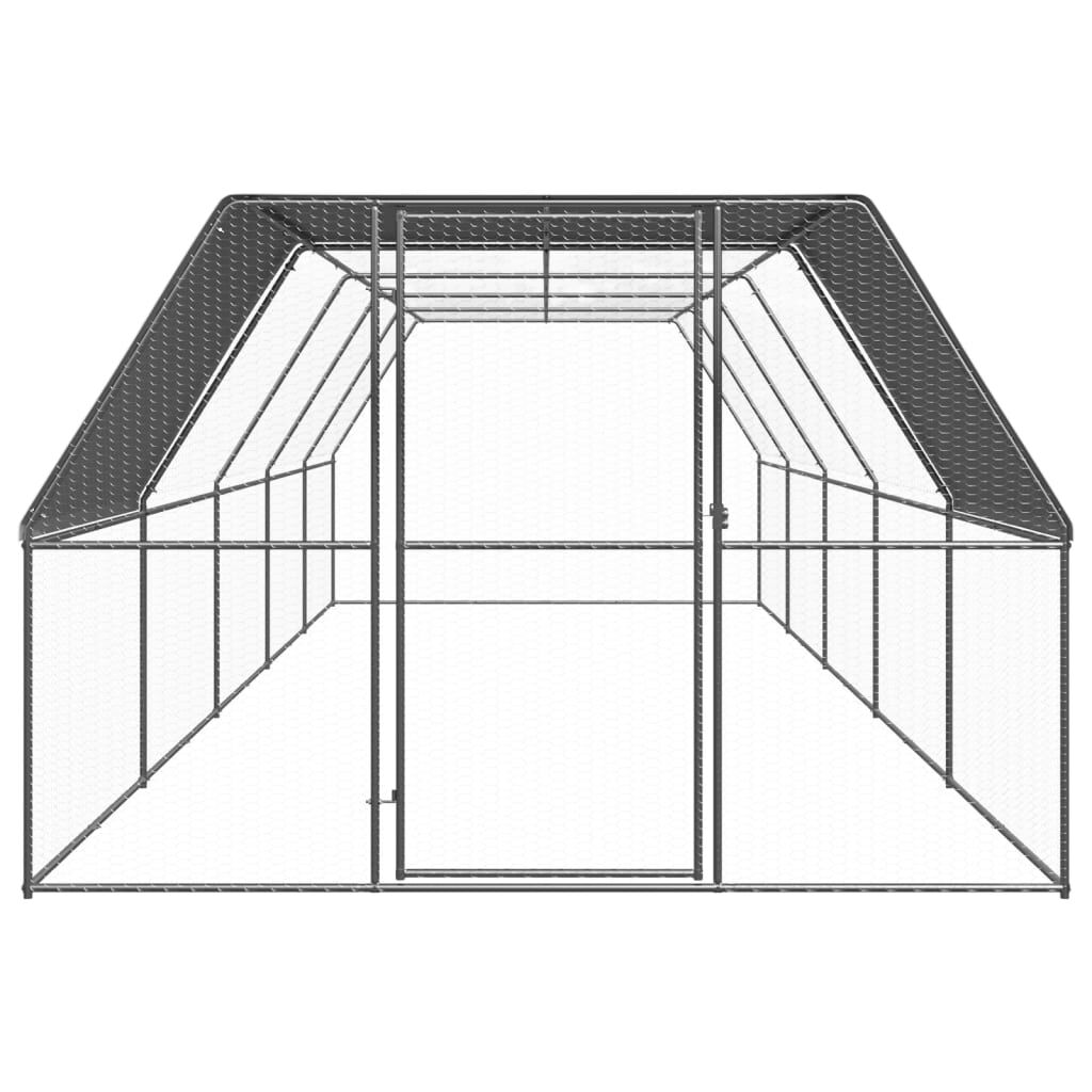 vidaXL Jaula gallinero de acero galvanizado 3x12x2 m, , large Imagen numero 31