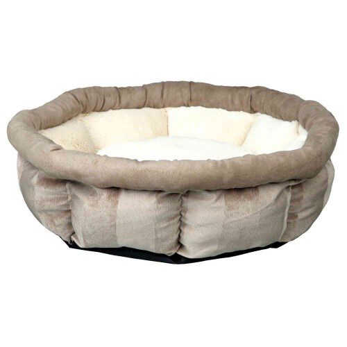 Trixie Leona Cama Redonda Marr&oacute;n y Beige para perros, , large Imagen numero 1