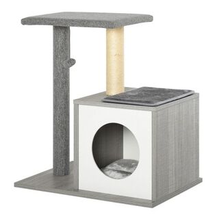 PawHut Rascador  de 3 niveles para gatos color Gris
