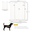 PawHut Barrera de seguridad para puertas Blanca para mascotas, , large indicador imagen numero 2