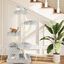 COSTWAY Árbol Rascador para Gatos, Árbol para Gatos Multinivel con 4 Plataformas en Forma de Flor, Postes de Rascado de Sisal, Condominio Privado, Mueble de Escalada para Gatos de Interior (Gris), , large indicador imagen numero 3