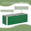 Outsunny Arriate de Jardín de Acero Incluye Guantes Huerto Urbano Jardinera Macetero Rectangular para Cultivos Plantas Flores para Terraza Balcón Exterior 125x47x40 cm Verde, , large indicador imagen numero 4