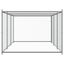 vidaXL Jaula de perros con puerta acero galvanizado gris 10x2x1,5 m, , large indicador imagen numero 16