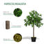 Outsunny 2 Plantas Artificiales de 90 cm de Altura Árboles de Laurel Decorativos con Maceta para Hogar Salón Uso en Interiores y Exteriores Verde, , large indicador imagen numero 5