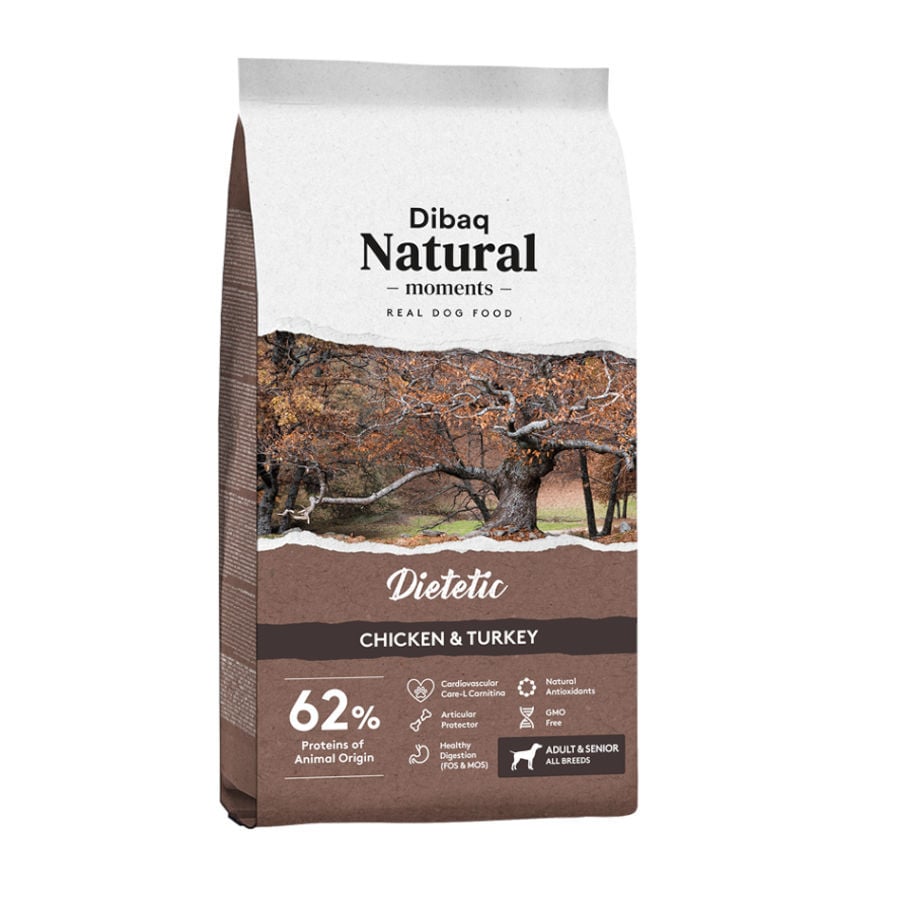 Dibaq Natural Moments Dietetic Adult Pollo & Pavo pienso para perros