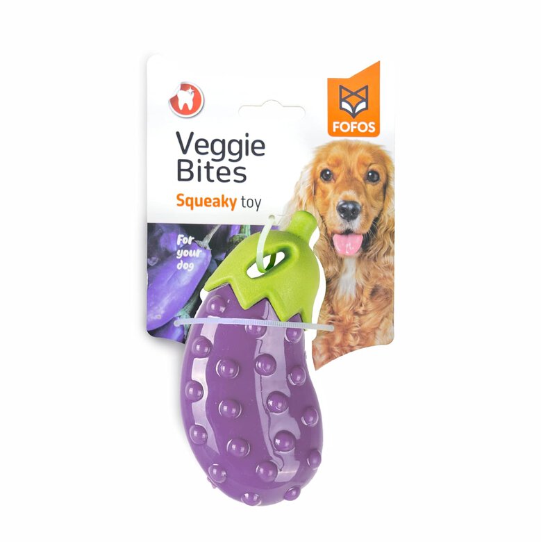 FOFOS | Juguete Interactivo (Flotante) Berenjena S - Para Perro