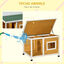 PawHut Caseta para Perros de Madera 85,5x62x60 cm Casa para Mascotas Refugio para Perros con Techo Asfáltico Impermeable y Ventana para Interior Exterior Natural., , large indicador imagen numero 5