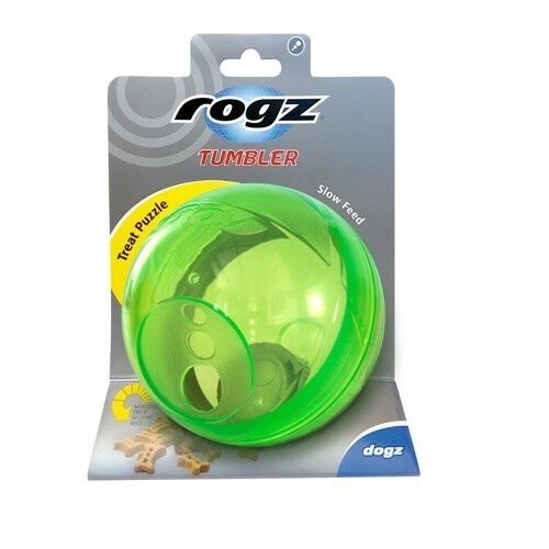 Rogz tumbler portagolosinas de juguete verde lima para perros, , large Imagen numero 1