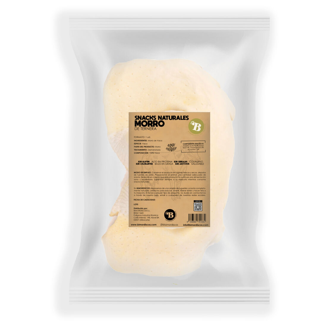 BIMORDISCOS Morro deshidratado de vaca para perros, , large Imagen numero 1