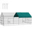 PawHut Jaula para Animales Pequeños Jaula para Roedores de Acero con Puertas y Tela Superior Jaula para Conejos Chinchillas Gallinas 220x85x70 cm Verde, , large indicador imagen numero 6