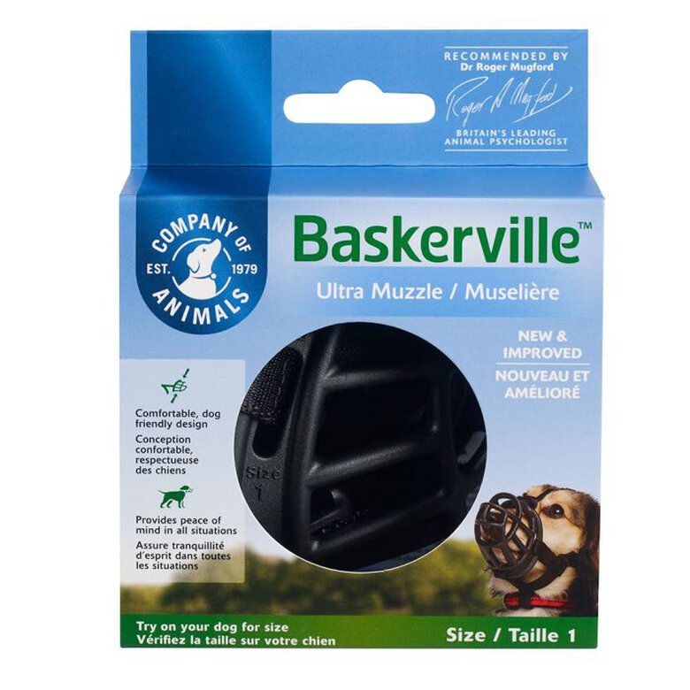 COA Baskerville Ultra Muzzle Negro Bozal para perros, , large image number null