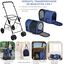 COSTWAY Carrito para Perros y Gatos Multifuncional 4 en 1, Cochecito para Mascotas de Doble Nivel, Carrito Plegable, , large indicador imagen numero 3