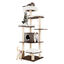COSTWAY Árbol para Gatos de 175 cm, Torre para Gatos de Madera, con Plataformas Multinivel, Rascadores y Columnas de Cuerdas de Sisal, Casa para Gatos Recubierta en Tejido Afelpado, Intustrial, , large indicador imagen numero 1