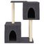 vidaXL Rascador para gatos con postes de sisal gris oscuro 86 cm, , large indicador imagen numero 3