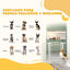 PawHut Barrera para Perros Puerta para Perros con Ancho Ajustable 76-104 cm Barrera de Seguridad para Perros con 2 Extensiones y Doble Bloqueo para Escaleras y Puertas Blanco, , large indicador imagen numero 4