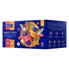 Fish4Dogs Multipack para perro – Pescado blanco y salmón 6 x 395 g